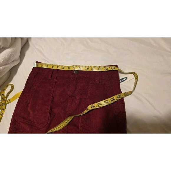 Old Navy Mini Skirt Womens Size Small Red Corduroy Pockets NWT Y2K Academia - Picture 8 of 9